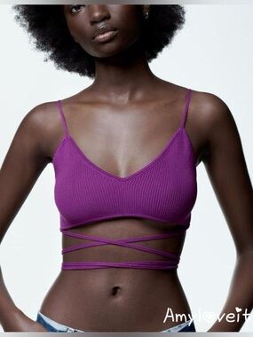 Zara Tie Up Crop Top #93
